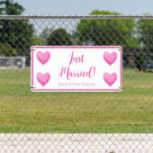 オリジナル 結婚しました バナー 横断幕 (インサイチュ)