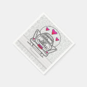 オリジナル 結婚式 ハネムーン カー ナプキン 3 スタンダードカクテルナプキン (角)