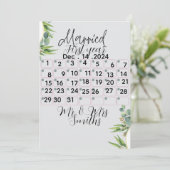 オリジナル 結婚記念日 カレンダー 日付 招待状 (スタンド正面)