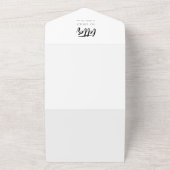 オリジナル 花嫁の証書 写真カードをパーソナライズ オールインワン招待状 (外側)