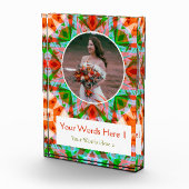 オリジナル 赤と緑のクリスマス スター 結婚式 新婚夫婦 フォトブロック (右)