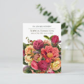 オリジナル 輝き 水彩 花 イラスト 棺お花見 本人メモ カード (スタンド正面)