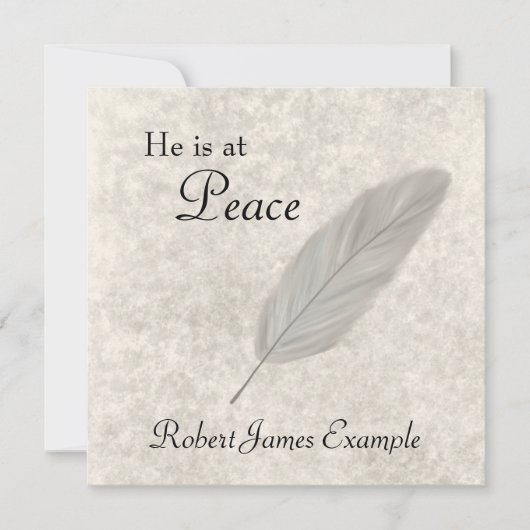 オリジナル 追悼 / 逝去のお知らせ 招待状 (正面)