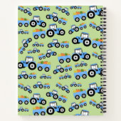 オリジナル 青いトラクターの農業生産 ノートブック (裏面)