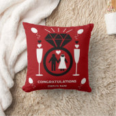 オリジナル 面白い 婚約 お祝い ギフト クッション (ブランケット)