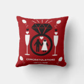オリジナル 面白い 婚約 お祝い ギフト クッション (裏面)