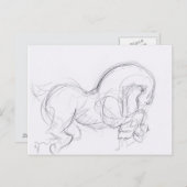 オリジナル 馬年 動物年 ポストカード (正面/裏面)