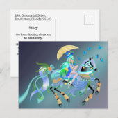 オリジナル　魔法の馬に乗る　ポストカード ポストカード (正面/裏面)