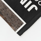 オリジナル 黒い犬のメモリアル 2枚の写真のコラージュ フリースブランケット (角)