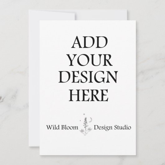 オリジナル ５ｘ７インチ  印刷 招待状 (正面)