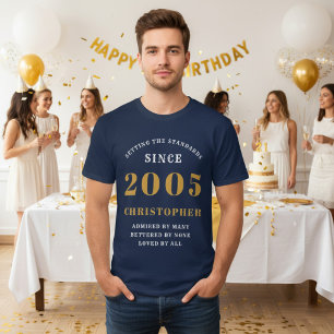 オリジナル 21歳誕生日 2005年 追加名 青 金 Tシャツ