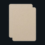 オリジナル 3.5" x 5" クラフト招待状 丸いコーナー 招待状<br><div class="desc">当社のプレミアムなクラフト紙カードで、素晴らしいカスタム招待状を作成しましょう。当社のカードは、環境に優しく多用途なクラフト紙を使用し、角が丸く、滑らかなアーストーン仕上げが施されています。14 ptの厚みと100 lbの重さで作られており、耐久性と優雅さを兼ね備えています。</div>