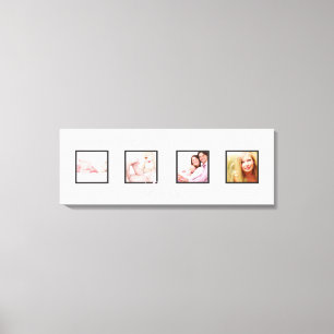 オリジナル 4-フォトフレーム DIY フォント+背景 キャンバスプリント