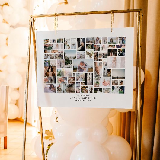 オリジナル 56 枚の写真を並べた横向きのコラージュを作成 ポスター