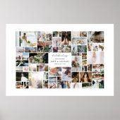 オリジナル 56 枚の写真を並べた横向きのコラージュを作成 ポスター (正面)