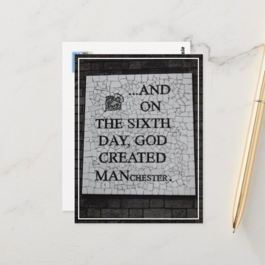 オリジナル「6日目」マンチェスター・ムラル ポストカード (正面/裏面インサイチュ)