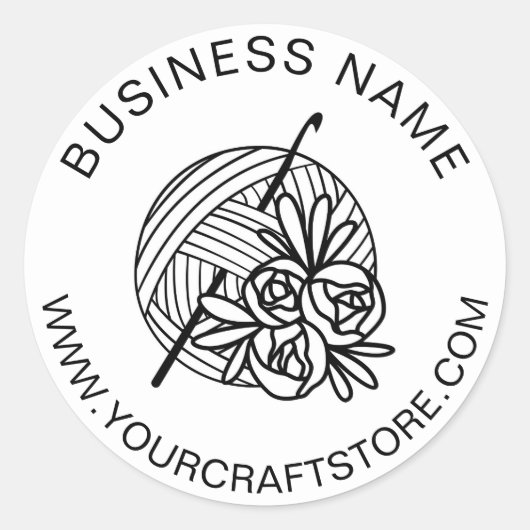 オリジナル crochet サイト名 ビジネス名 ステッカー (正面)