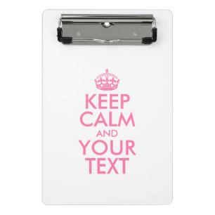 オリジナル Keep Calm とあなたのテキスト ミニクリップボード