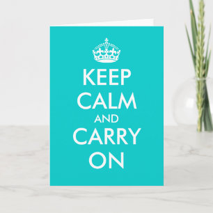 オリジナル Keep calm and carry on 大量グリーティングカード カード