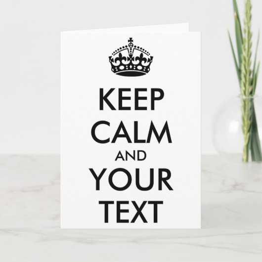 オリジナル Keep Calm And Your Text T シャツ_1 カード (正面)