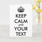 オリジナル Keep Calm And Your Text T シャツ_1 カード (黄色い花)