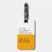 オリジナル Nacho BAG - 名入れトルティーヤチップ(チーズ味) ラゲッジタグ (裏面縦)