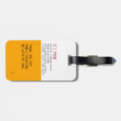 オリジナル Nacho BAG - 名入れトルティーヤチップ(チーズ味) ラゲッジタグ (裏面横)