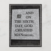オリジナル "On the Sixth Day" マンチェスター壁画 ポストカード (正面)