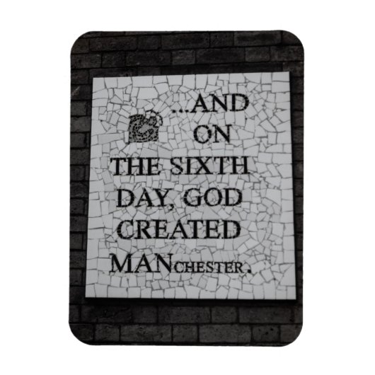 オリジナル "On the Sixth Day" マンチェスター壁画 マグネット (縦)
