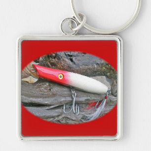 オリジナルAJSペンシルポッパー魚釣りルアー キーホルダー