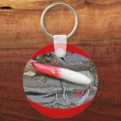 オリジナルAJSペンシルポッパー魚釣りルアー キーホルダー (正面)