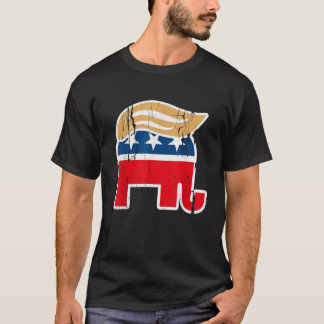 オリジナルAUTHENTIC Donald Trump Elephant TシャツS Tシャツ