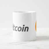 オリジナルBitcoinロゴ大きなコーヒーマグ ジャンボコーヒーマグカップ (正面)