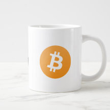 オリジナルBitcoinロゴ大きなコーヒーマグ