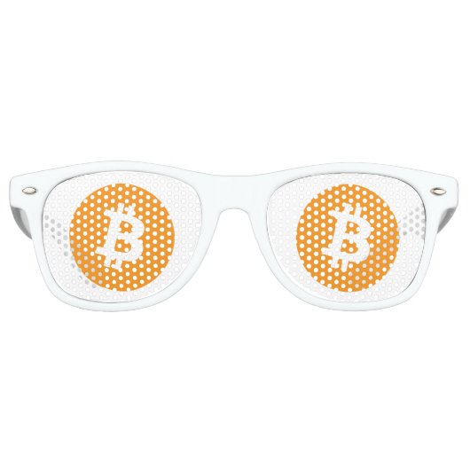 オリジナルBitcoinロゴ記号サングラス レトロサングラス (正面)