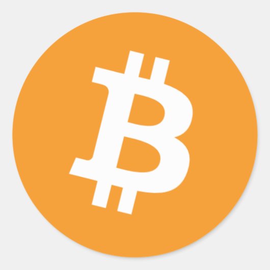 オリジナルBitcoinロゴ記号シールシートパック ラウンドシール (正面)