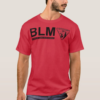 オリジナルBLM土地管理局ブラック4 Tシャツ