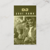 オリジナルDJ写真テクノイエロービジネスカード 名刺 (正面)