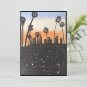オリジナルPalm Tree Watercolor on 空白の Card サンキューカード (スタンド正面)