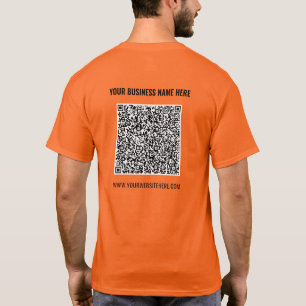 オリジナルTシャツ あなたのQRコードとカスタムテキスト Tシャツ