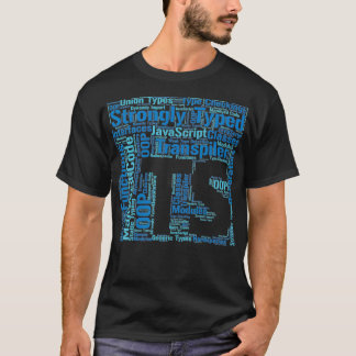 オリジナルTypeScriptクラウドJavaScript Tシャツ