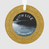 オリジナルWタイガー水の色中国のIdeogram RO2 オーナメント (裏面)