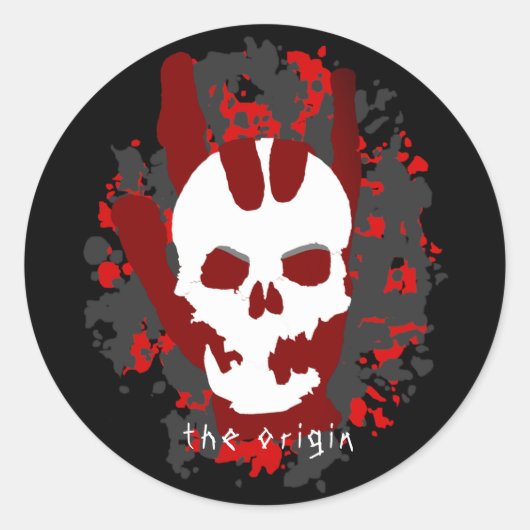 オリジンハンドサイン愛するクール懸命ロッカー ラウンドシール (正面)