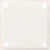 オリックスの茶色のベージュ色の名前 ガラスコースター (裏面)