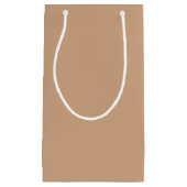 オリックスの茶色のベージュ色の名前 スモールペーパーバッグ (正面)