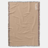 オリックスの茶色のベージュ色の名前 スローブランケット (正面縦)