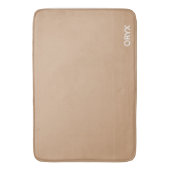 オリックスの茶色のベージュ色の名前 バスマット (正面縦)