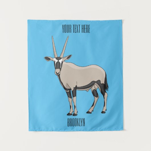 オリックス漫画イラストレーション タペストリー (正面)