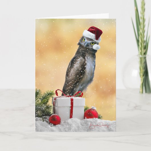 オリバーからのホリデーのご挨拶 – 折り畳み5x7カード サンキューカード (正面)