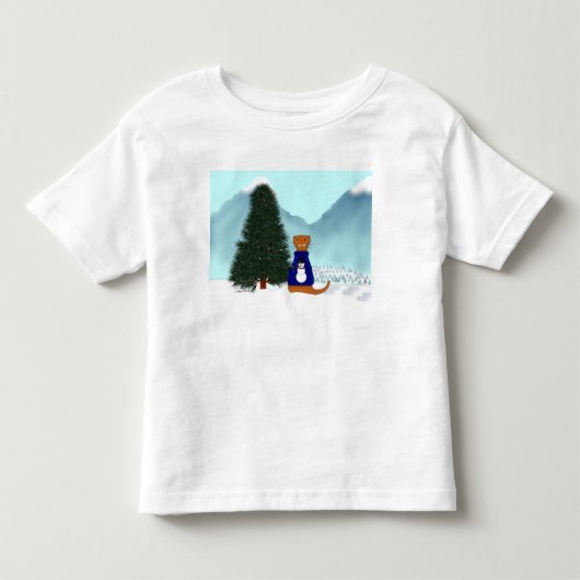 オリバーがクリスマスツリーを見つける トドラーTシャツ (正面)